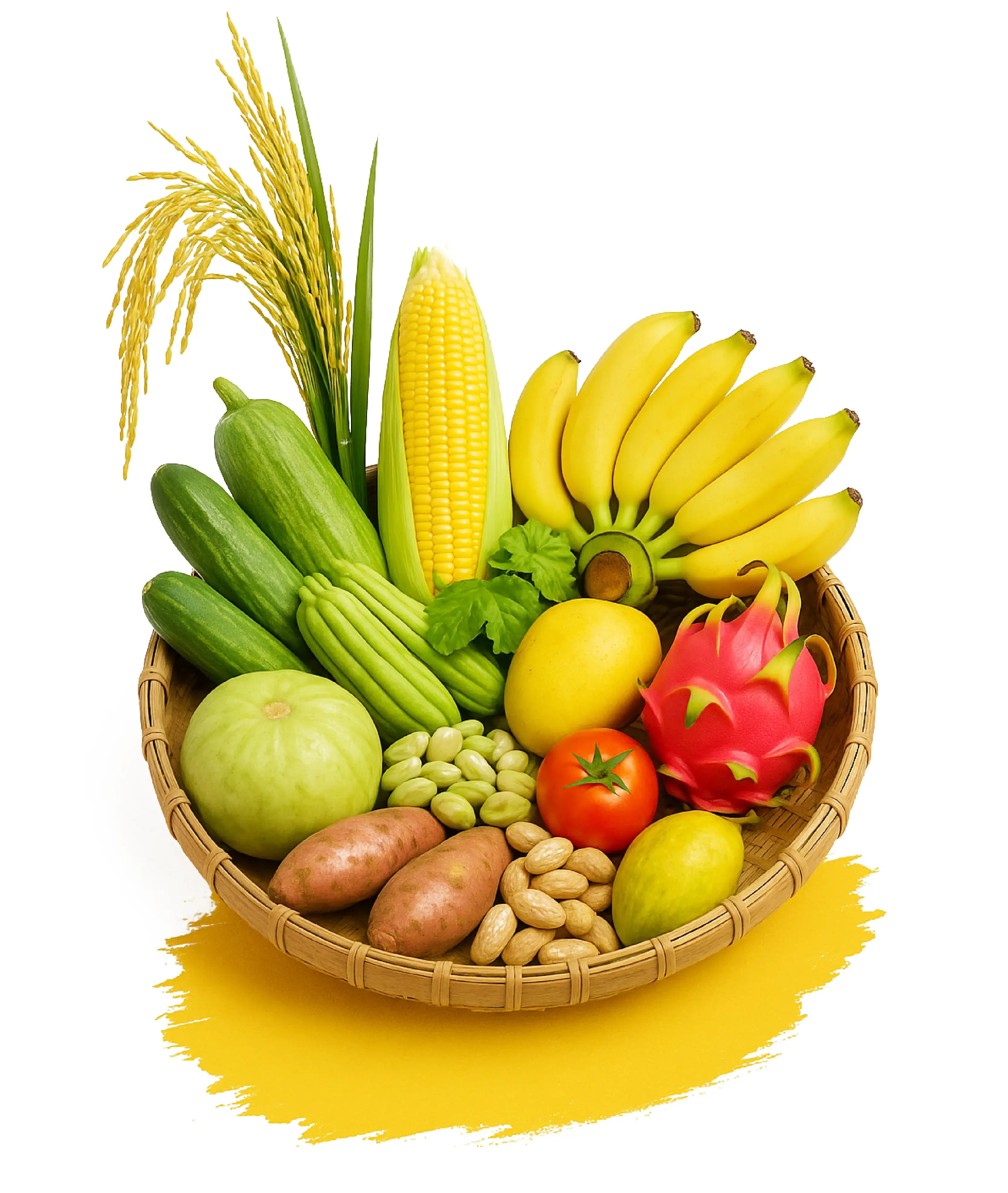 Grocery bag with fresh vegetables